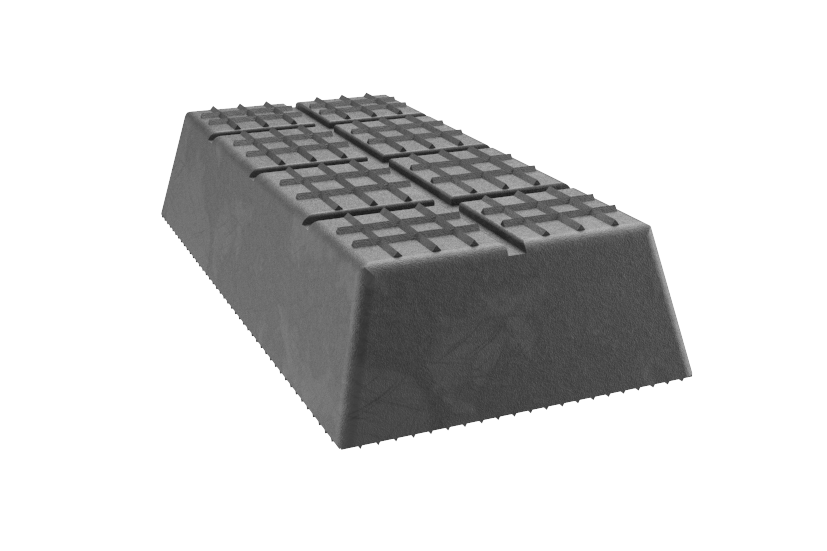 Rubber block for ZIPPO universal use on scissor lifts dimensions 200 x 100 x 40 mm