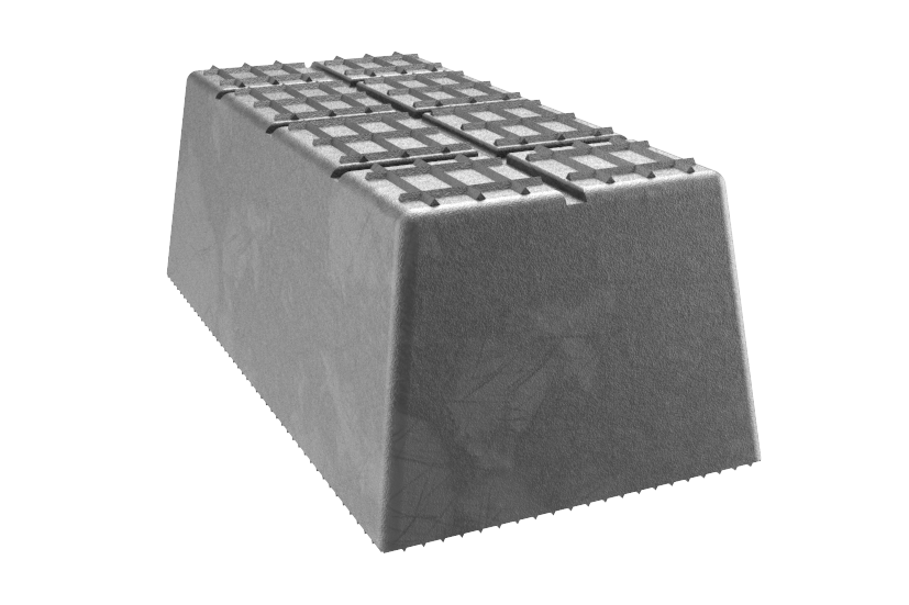 Rubber block for ZIPPO universal use on scissor lifts dimensions 200 x 100 x 70 mm