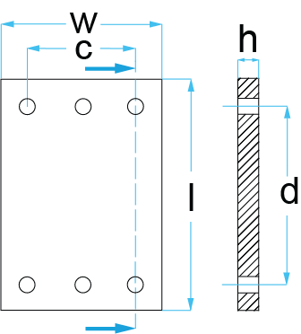 Rubber plate suitable for JAB BECKER dimensions 220 x 170 x 12 mm