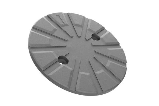 Rubber pad with steel plate "heavy duty version" suitable for STENHOJ, AUTOP, FOG, CAR-O-LINER lifts diameter 121 mm