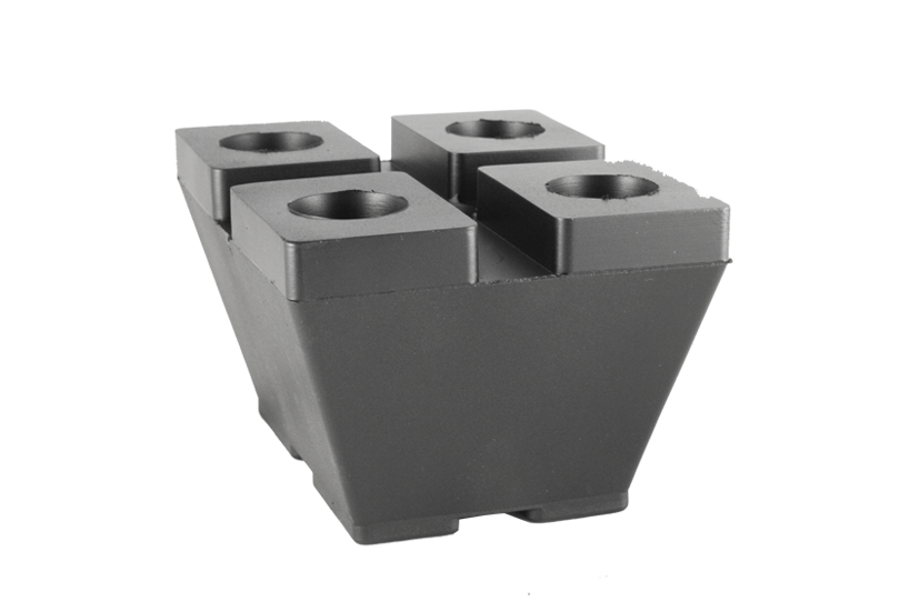 Rubber block universal use on scissor lifts dimensions 160 x 120 x 90 mm