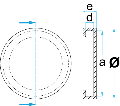 Rubber pad suitable for KONI, BRADBURY, HERKULES, TECALEMIT lifts diameter 109 mm